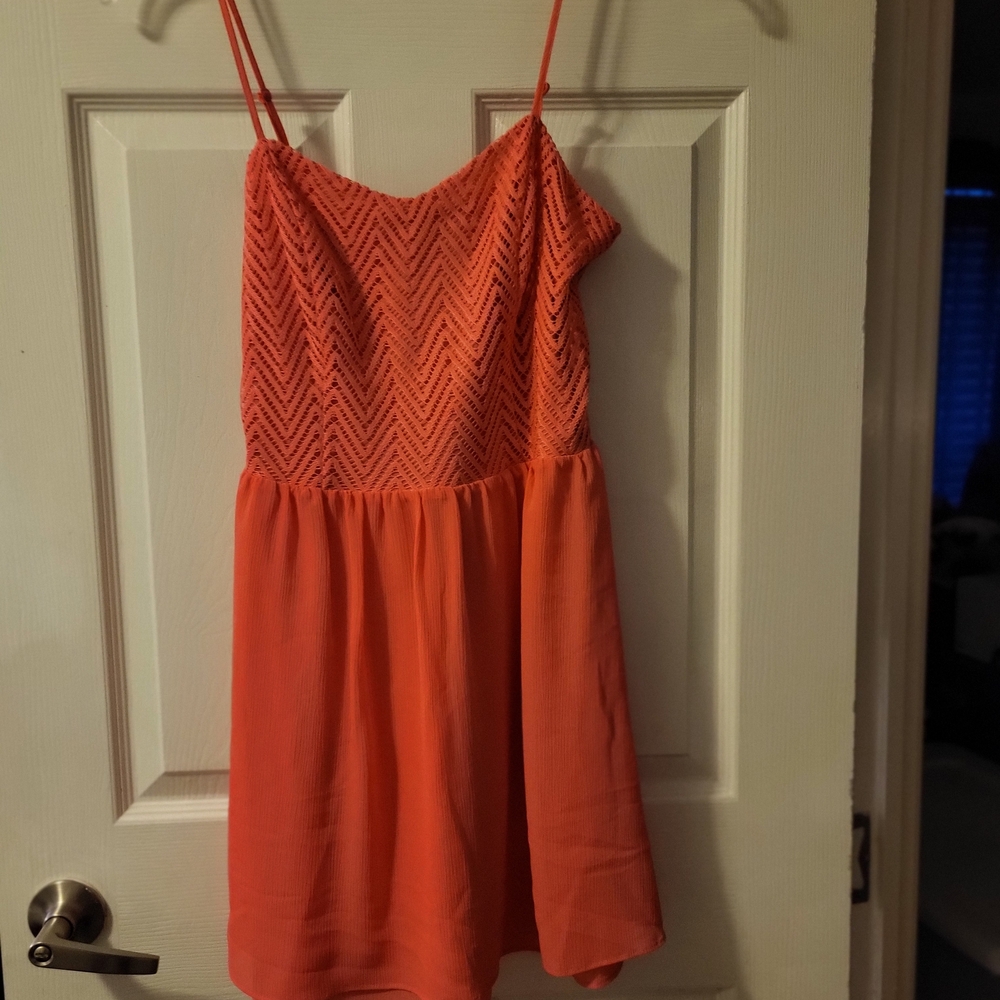 Candie's Salmon Sleeveless Mini Sundress